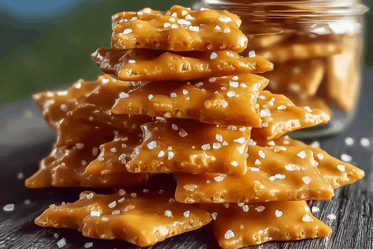Salted Caramel Cracker Bites