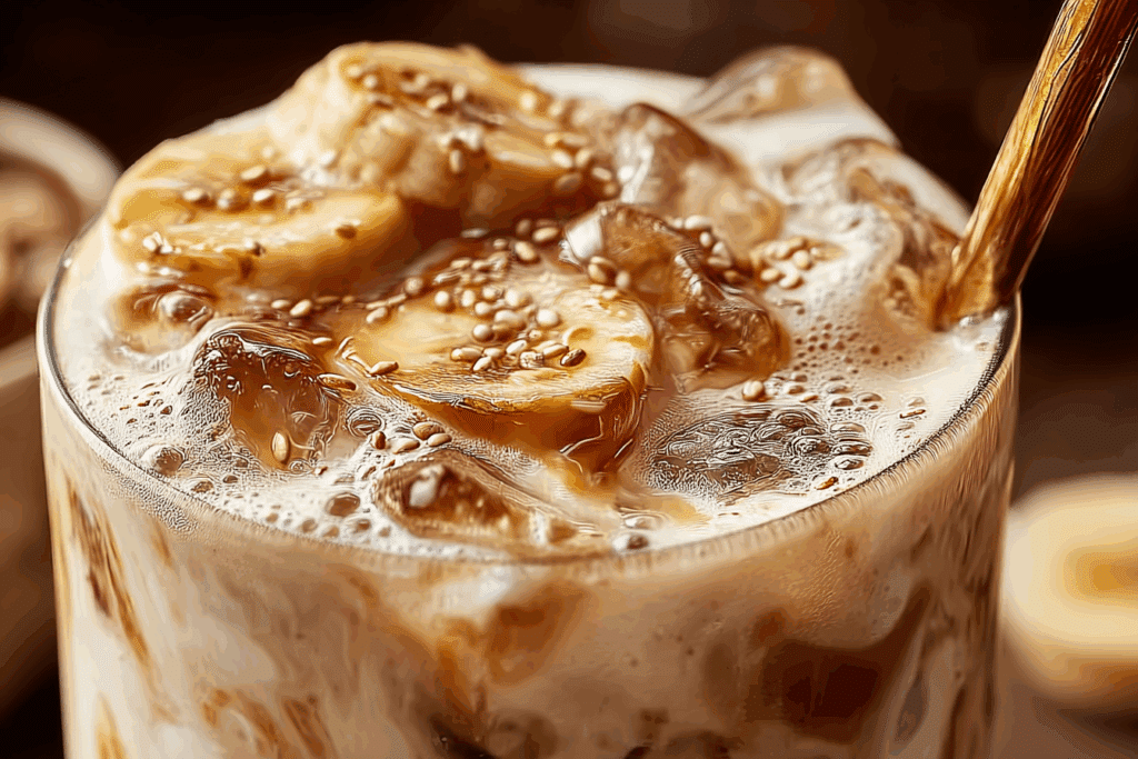 Viral Caramelized Banana Iced Latte