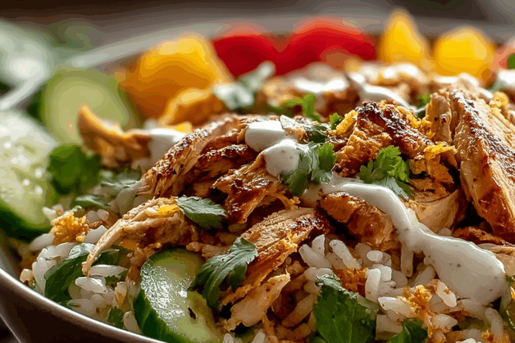 Chicken Shawarma Crispy Rice Salad