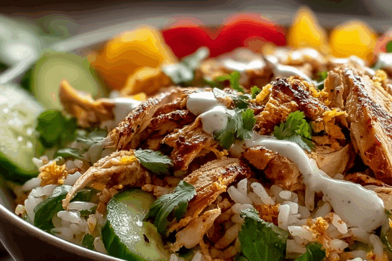 Chicken Shawarma Crispy Rice Salad