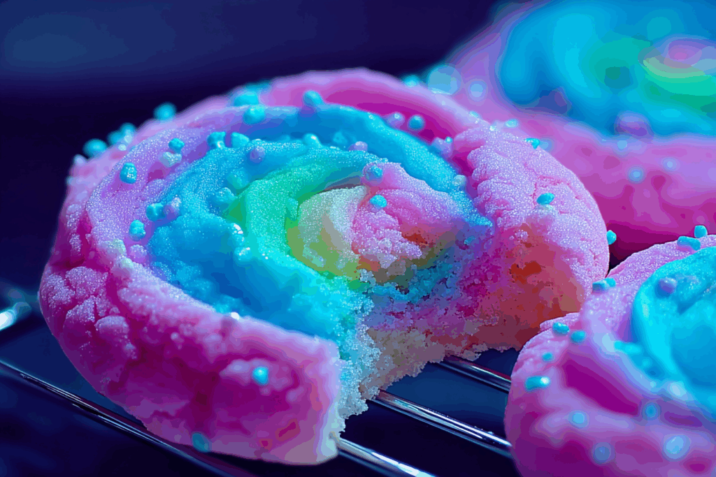Glow-in-the-Dark Cotton Candy Cookies