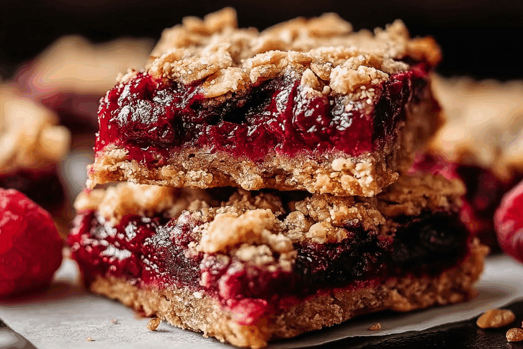 Raspberry Jam Oat Bars