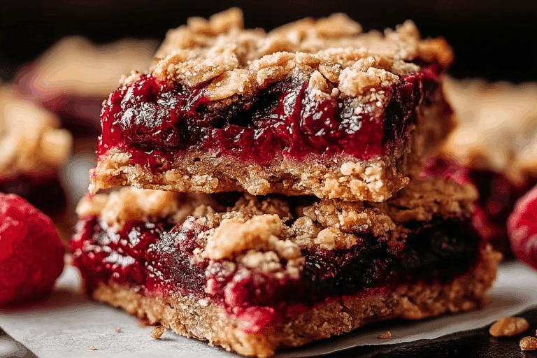 Raspberry Jam Oat Bars