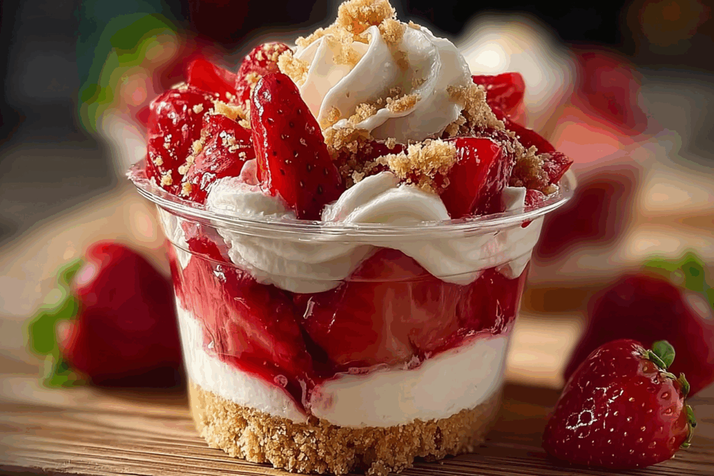 Strawberry Shortcake Cheesecake Cups