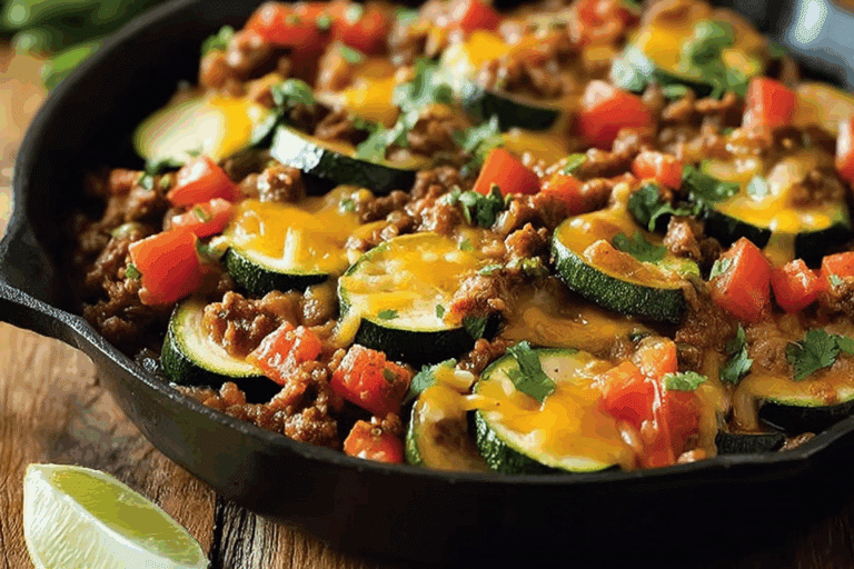 One-Pan Taco Zucchini Skillet