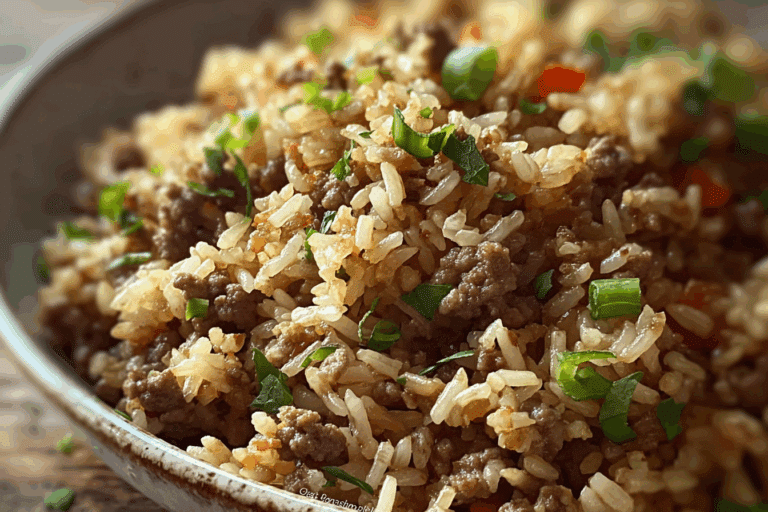 Dirty Rice with Ground Beef
