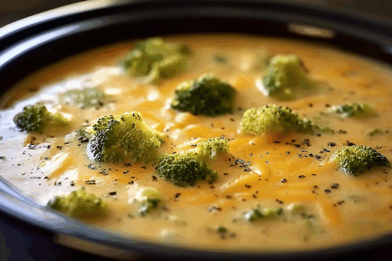 Crock Pot Broccoli Cheese Soup