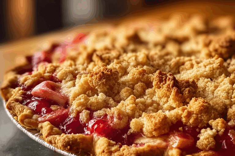Rhubarb Crumble Pie