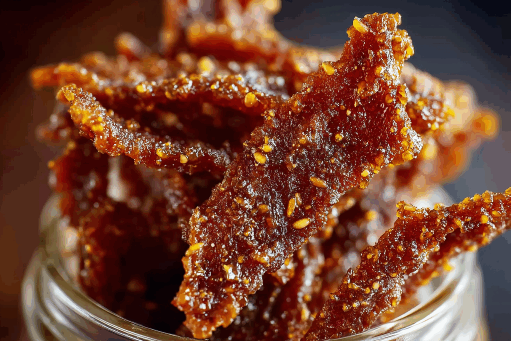 Honey Garlic Chicken Jerky (Air Fryer Method)