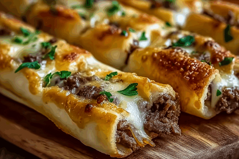 Philly Cheesesteak Stuffed Cheesy Breadsticks