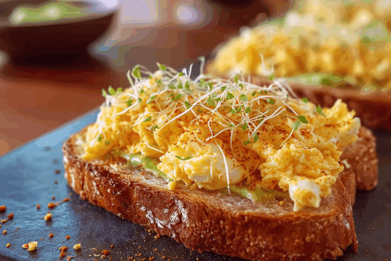 Shredded Egg Sourdough Toast