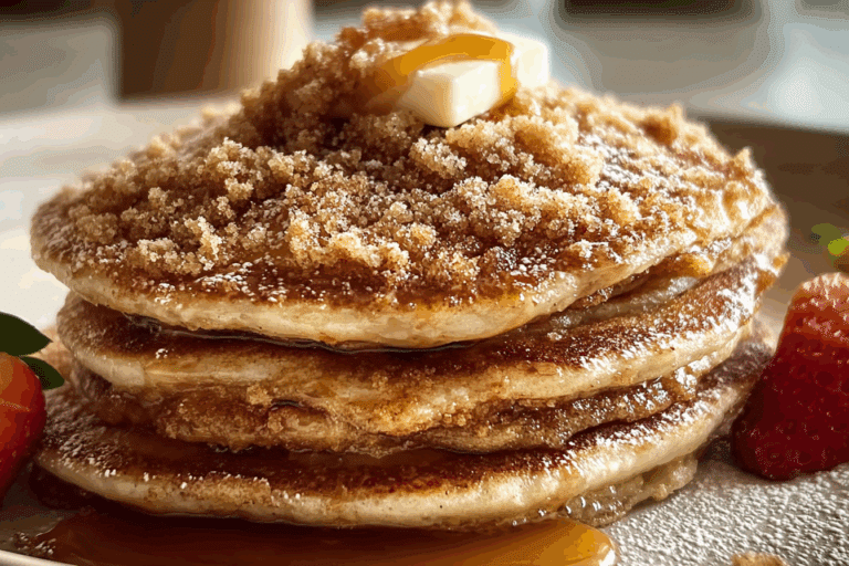 Brown Sugar & Cinnamon Streusel Pancakes