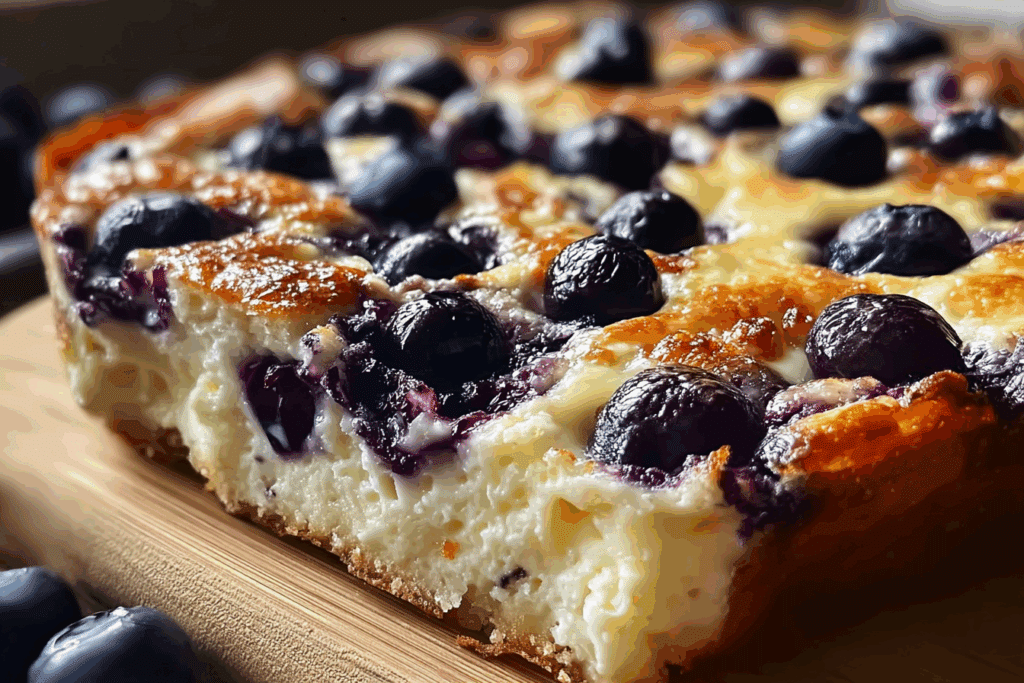 Blueberry Cottage Cheese Breakfast Bake