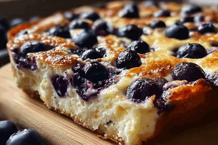 Blueberry Cottage Cheese Breakfast Bake
