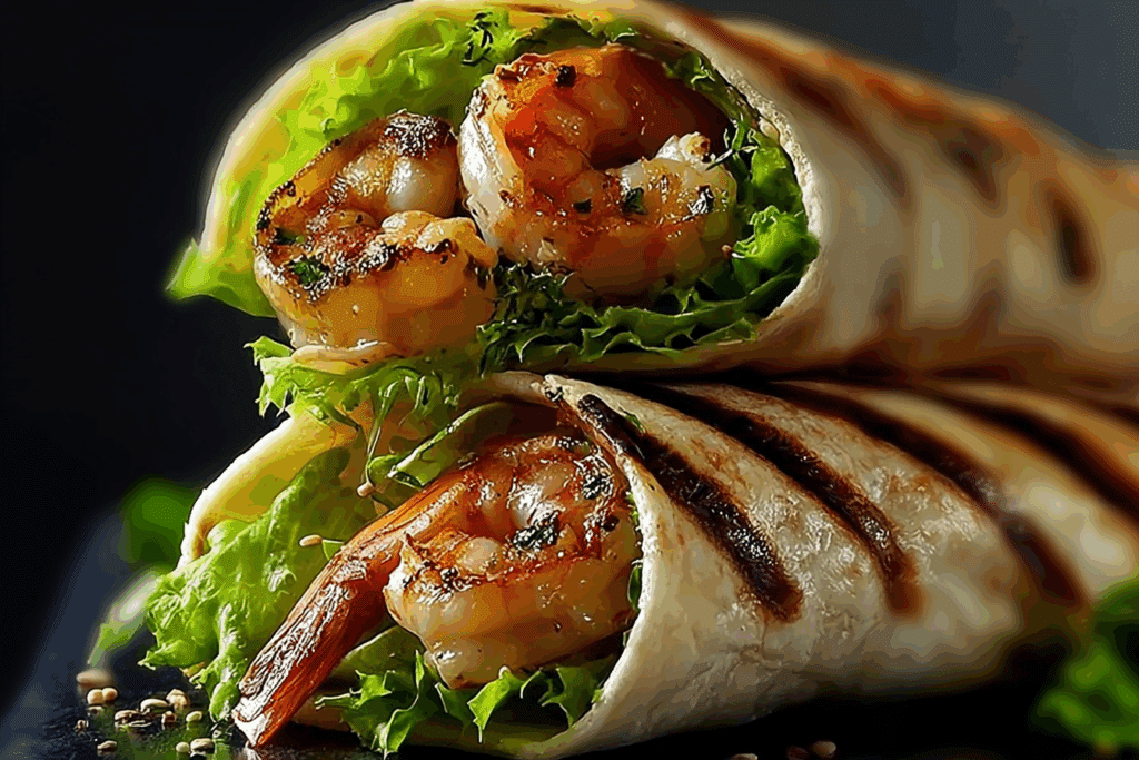 Grilled Shrimp Caesar Wraps