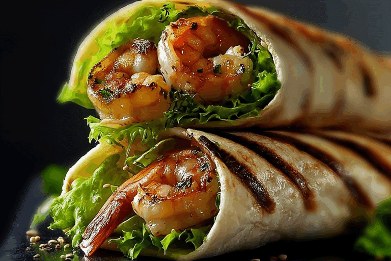 Grilled Shrimp Caesar Wraps