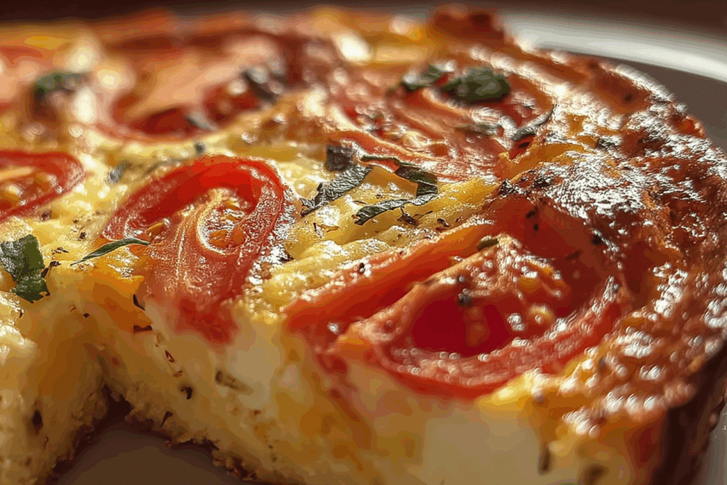 Tomato and Cheese Egg Bake