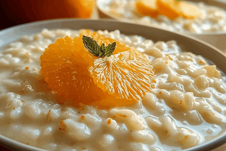 Creamy Rice Pudding with Orange