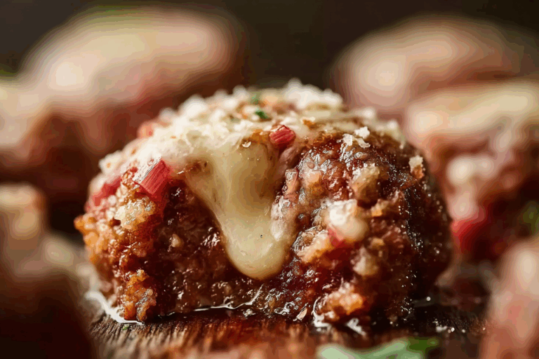 Mozzarella Stuffed Meatballs