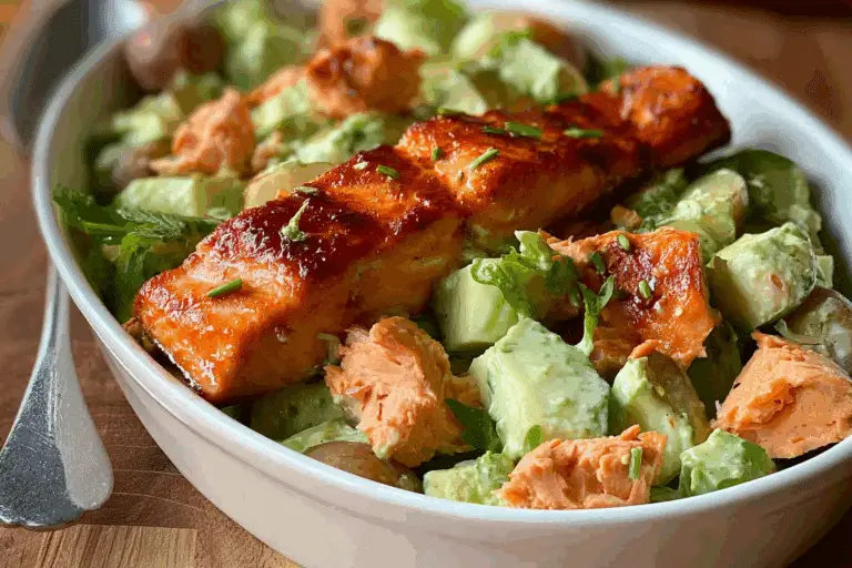 Grilled Salmon and Potato Salad