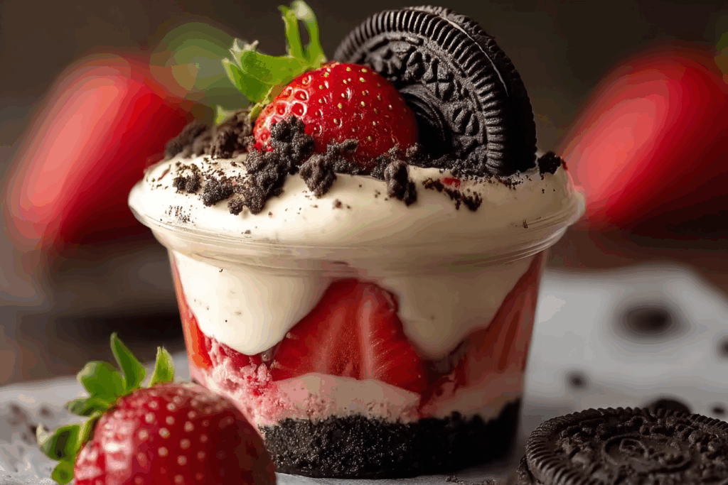 Strawberry Oreo Cheesecake Cup