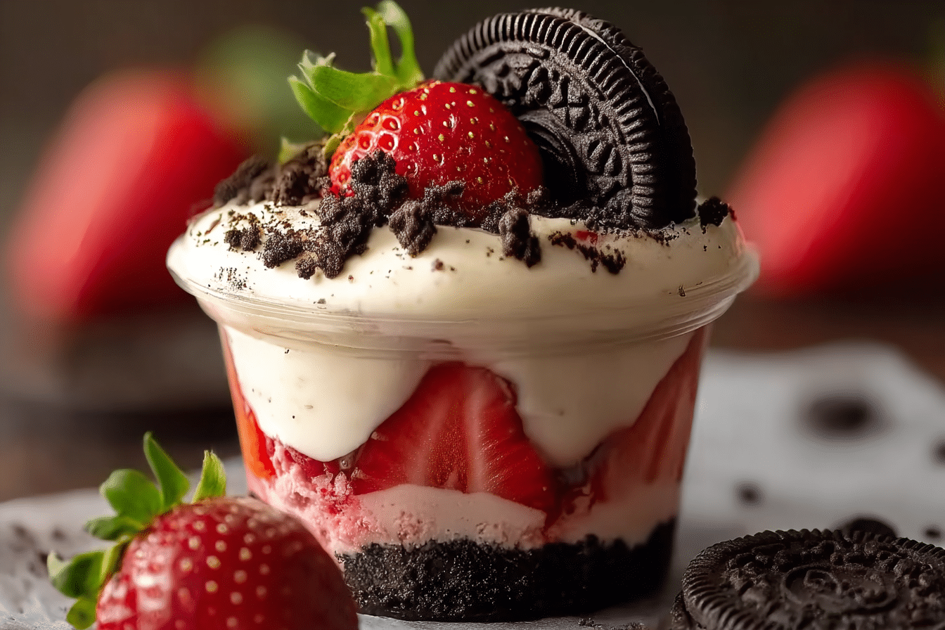 Strawberry Oreo Cheesecake Cup