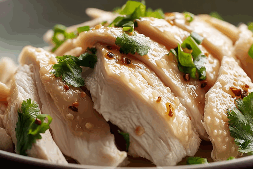 Cantonese White Cut Poached Chicken