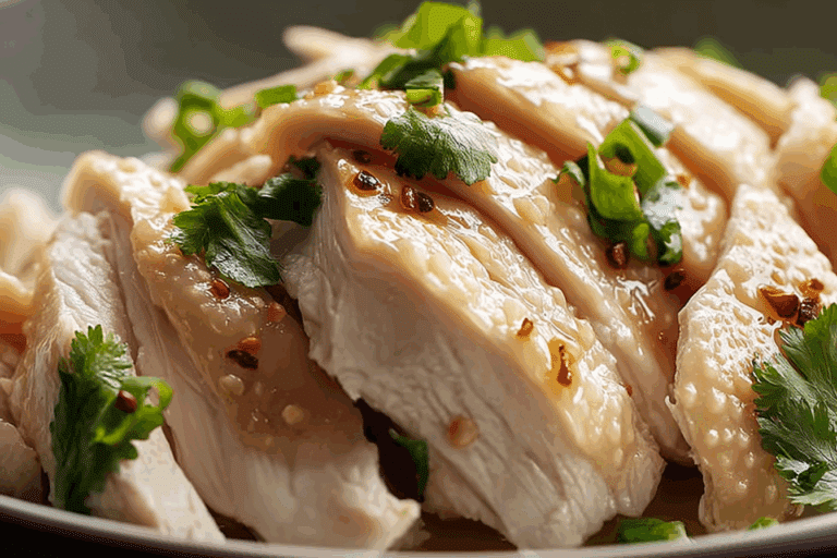 Cantonese White Cut Poached Chicken