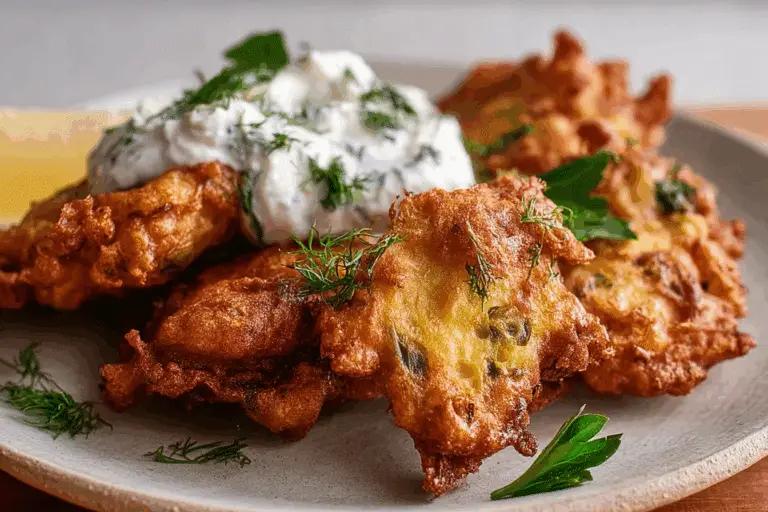 Artichoke Fritters with Whipped Goat Cheese