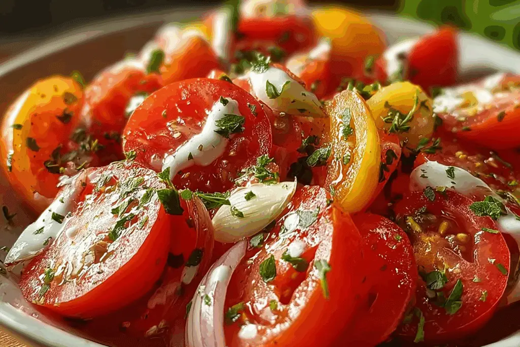 Tomato Garlic Salad