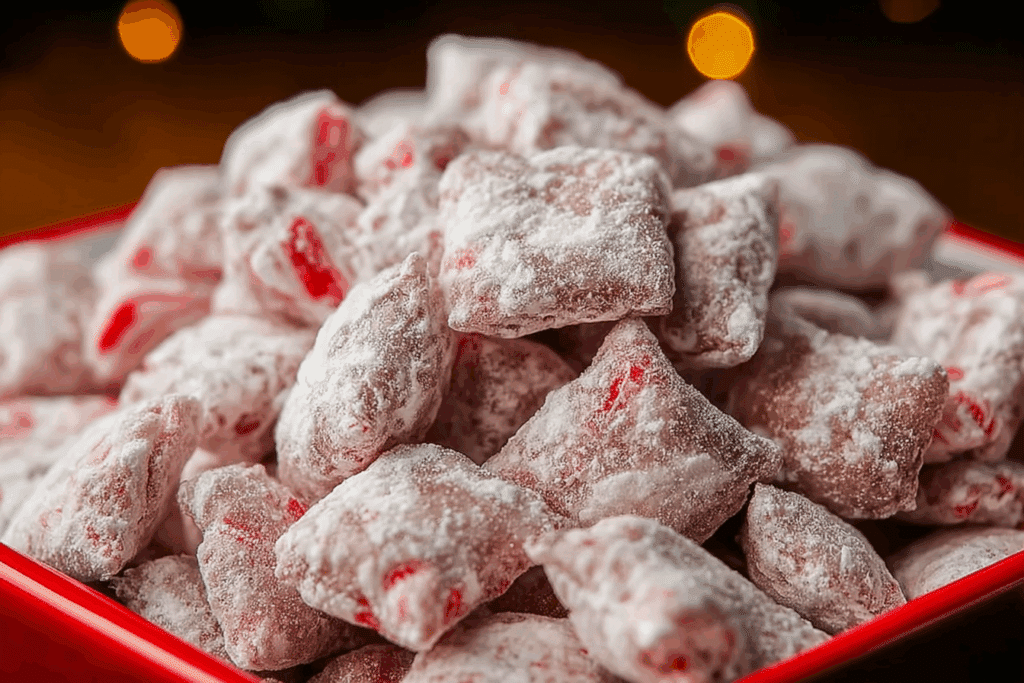 Candy Cane Peppermint Puppy Chow