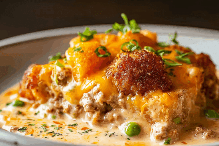 Creamy and Cheesy Cowboy Casserole