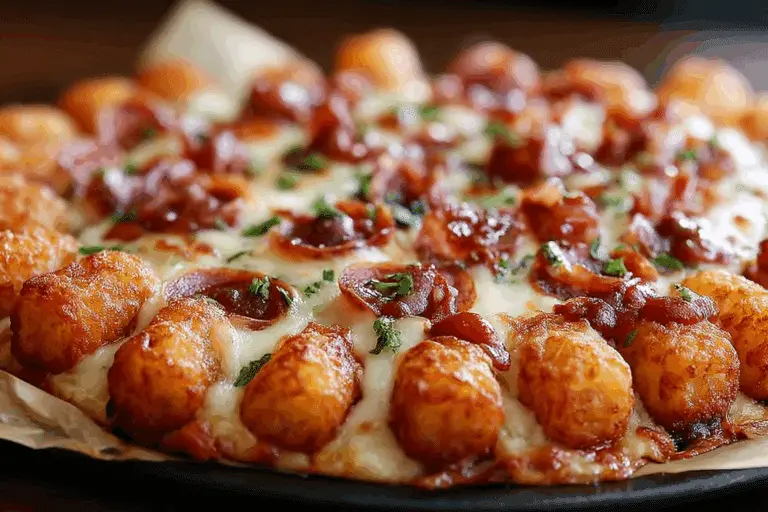 Insanely Delicious Tater Tot Pizza