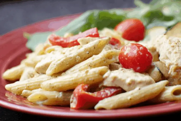 Roasted Vegetable and Chicken Pesto Penne