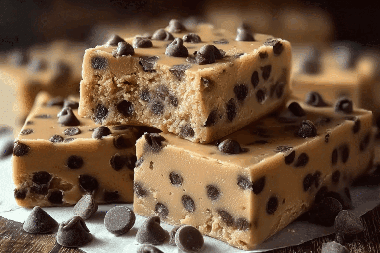 No-Bake Chocolate Chip Cookie Dough Bars