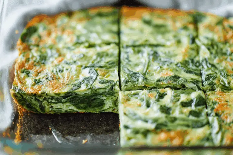 Crust-Less Spinach Pie
