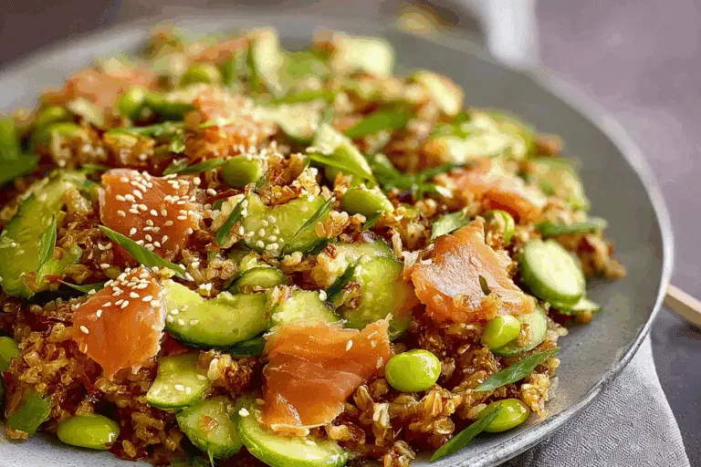 Smoked Salmon and Crispy Rice Salad