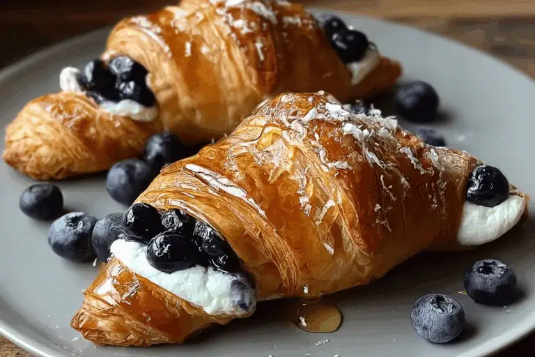 Blueberry & Ricotta Croissant with Honey Drizzle