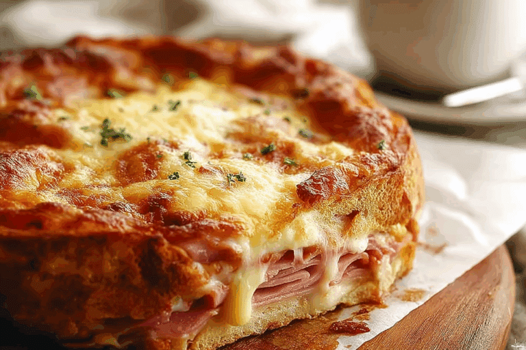 Cheese & Veggie Strata Cake