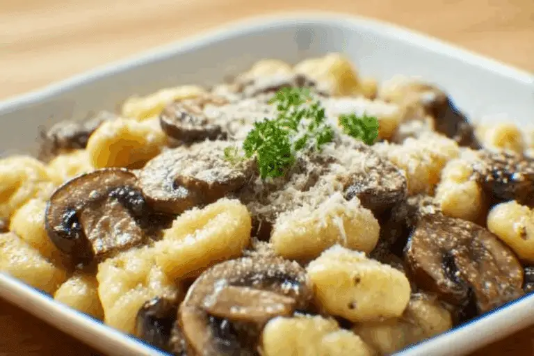 Gnocchi and Mushrooms in a Brown Butter Sauce