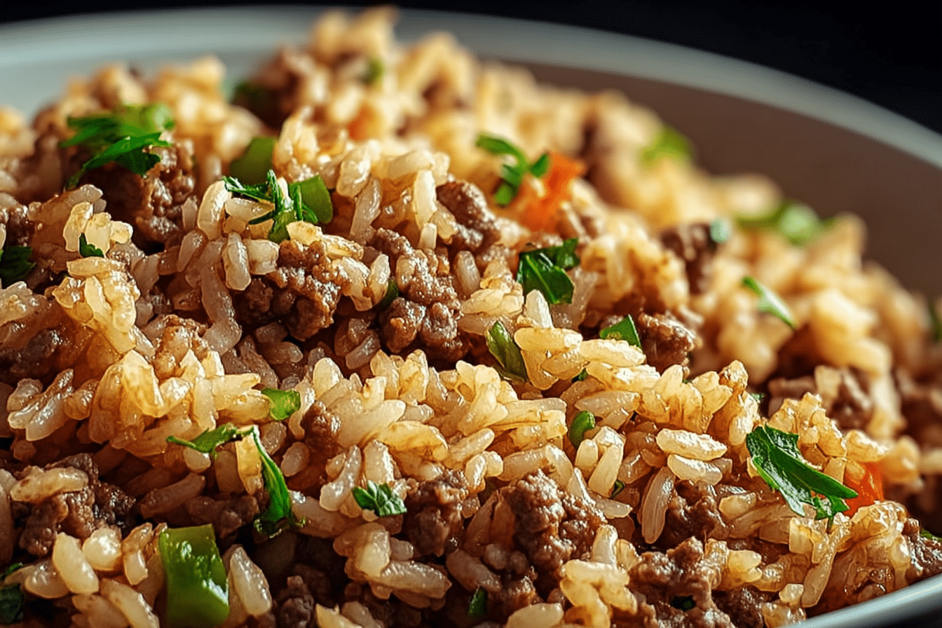 Dirty Rice with Ground Beef