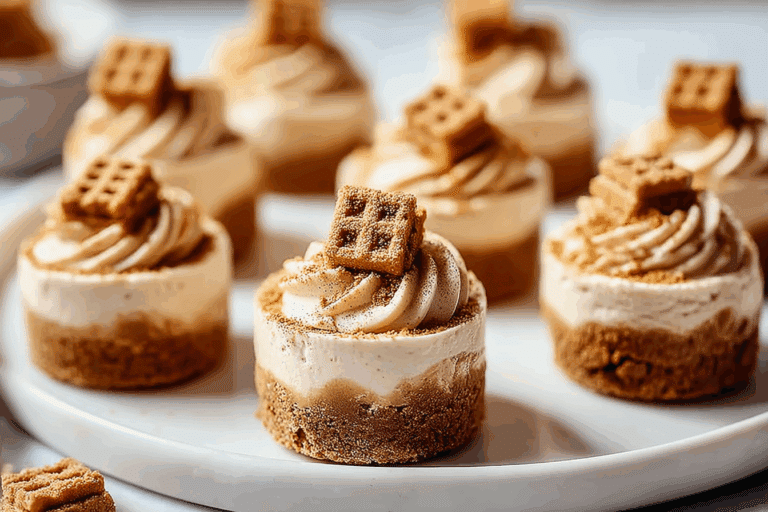 Vegan No-Bake Biscoff Cheesecake Bites
