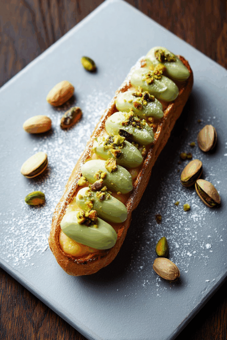 Pistachio Eclairs