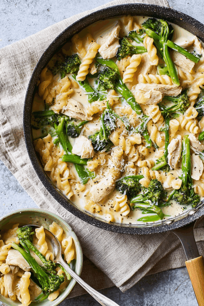 Creamy One-Pan Chicken & Broccoli Pasta