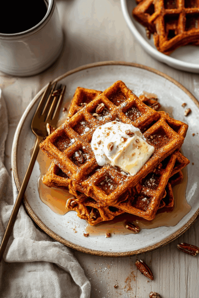 Pumpkin Spice Waffles