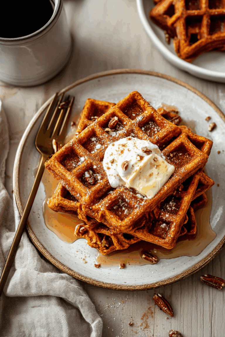 Pumpkin Spice Waffles
