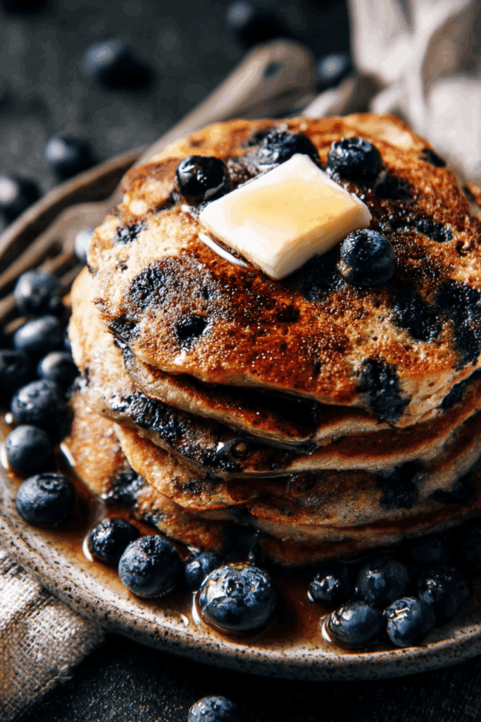 Whole Wheat Blueberry Pancakes