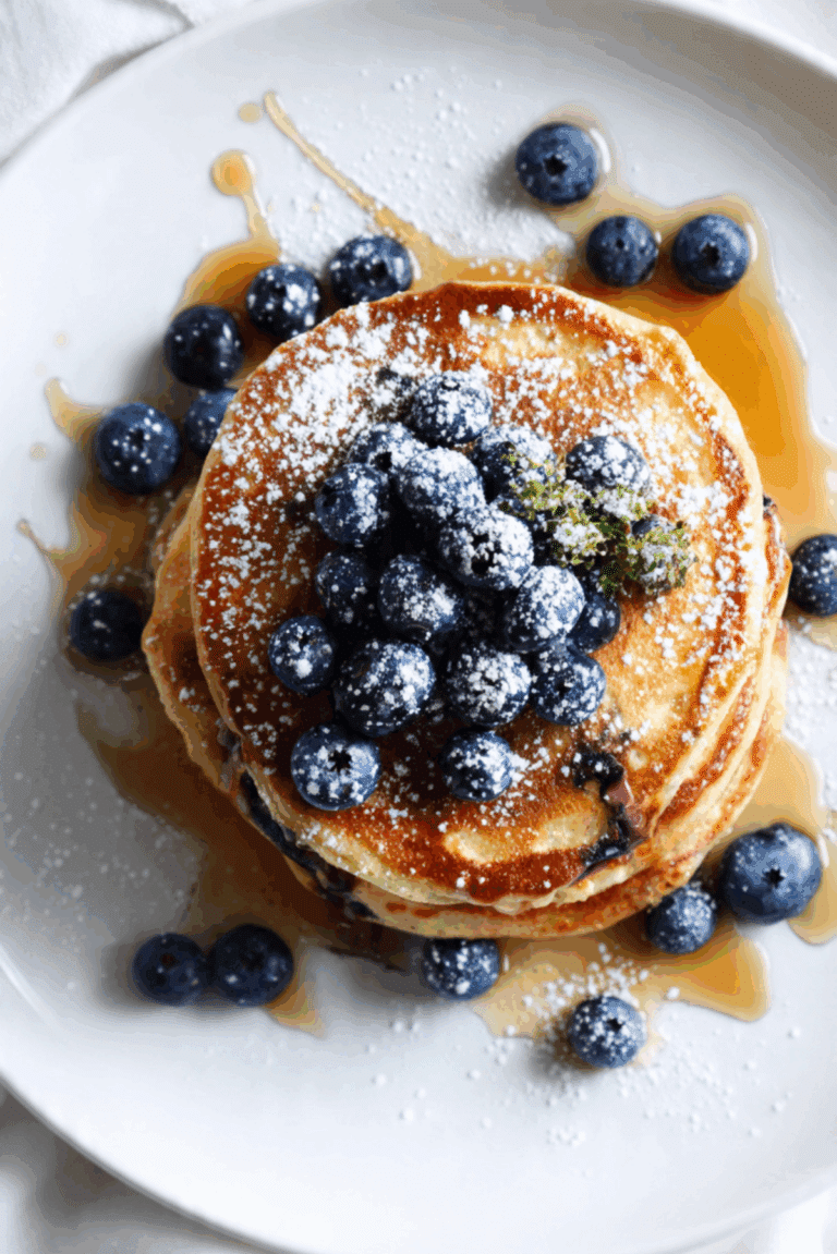 Whole Wheat Blueberry Pancakes