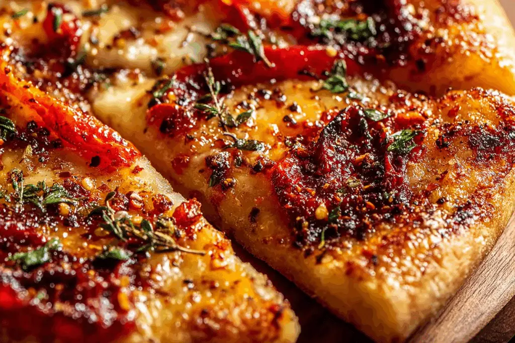 Calabrian Chili Roasted Red Pepper Pizza