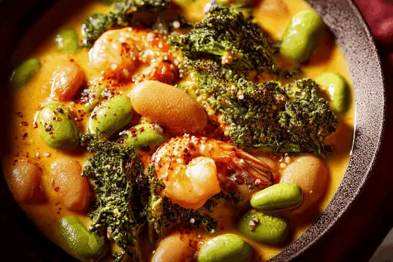 Curried Bean Stew with Coconut & Coriander Drizzle
